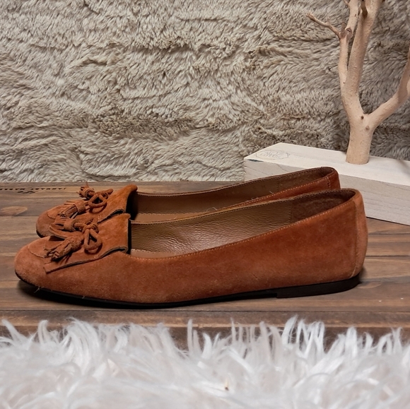 Women's Delman Suede Loafer Flats Size 6 - Picture 7 of 9